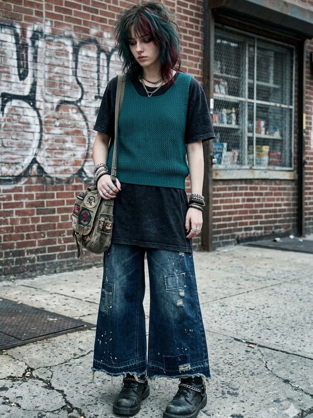Textured Sweater Knit Tank Top in Teal - small, emerald green, layering